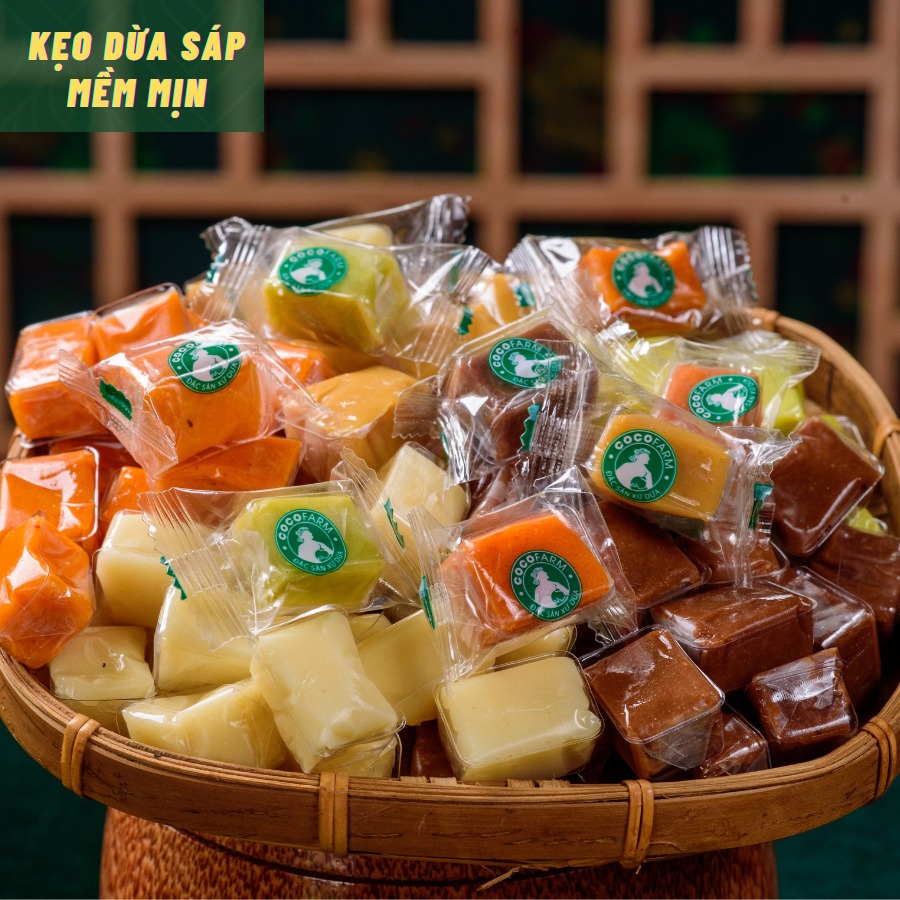 Coco Farm Hộp Kẹo Dừa Sáp Ngũ Vị 1kg Giá 390k