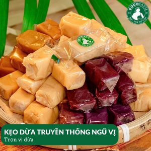 Coco Farm Bịch Kẹo Dừa Sáp Ngũ Vị 500g Giá 195k